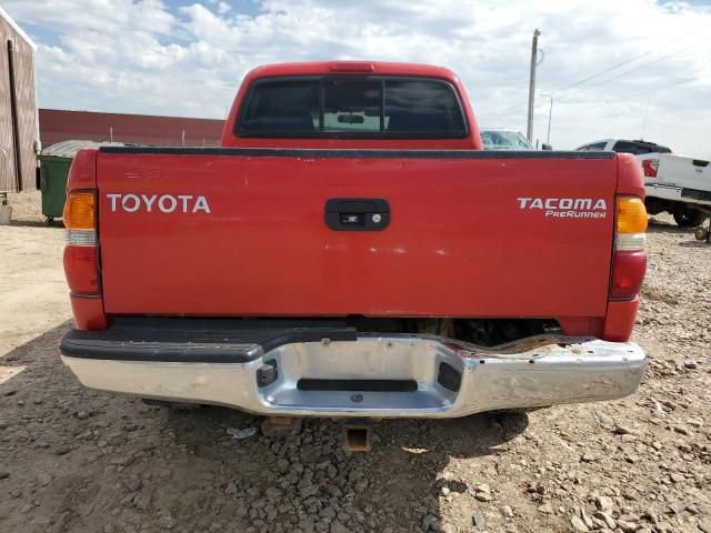5TEGM92N54Z359320 - 2004 TOYOTA TACOMA DOUBLE CAB PRERUNNER RED photo 6