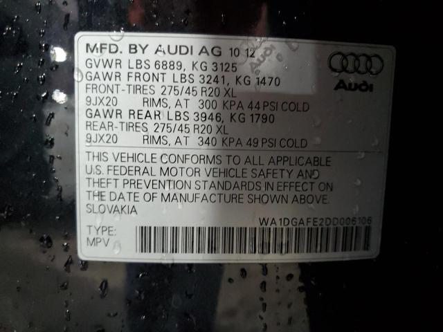 WA1DGAFE2DD006106 - 2013 AUDI Q7 PRESTIGE 蓝色 照片 13