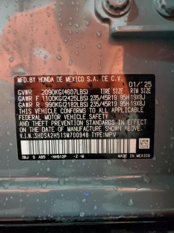 3HDSA2H51SM700948 - 2025 ACURA ADX A-SPEC GRAY photo 14