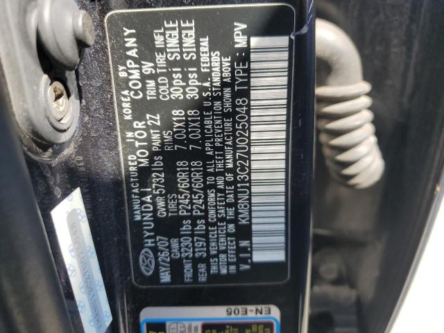 KM8NU13C27U025048 - 2007 HYUNDAI VERACRUZ GLS BLACK photo 13