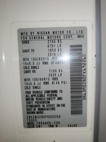 3N63M0ZN0FK692260 - 2015 CHEVROLET CITY EXPRE LT WHITE photo 13