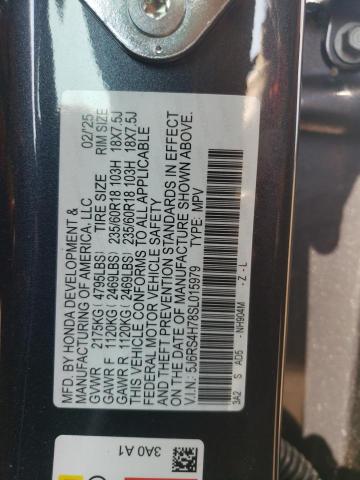 5J6RS4H78SL015979 - 2025 HONDA CR-V EXL 灰色 照片 12