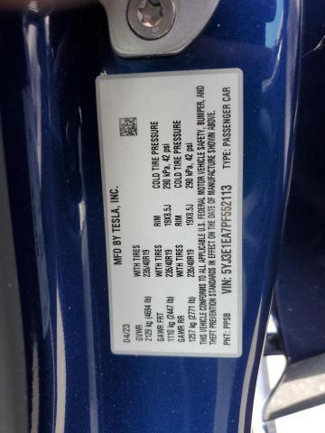 5YJ3E1EA7PF552113 - 2023 TESLA MODEL 3 Mavi foto 13