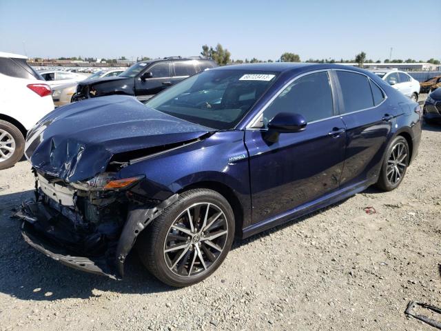 4T1G31AKXMU024750 - 2021 TOYOTA CAMRY SE BLUE photo 1