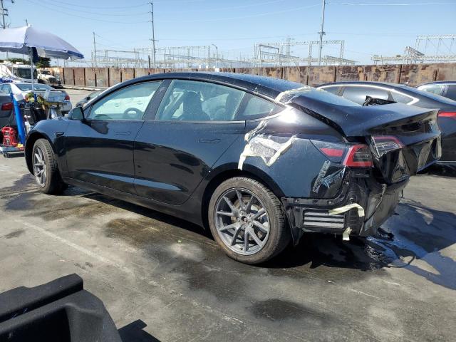 5YJ3E1EA1NF286648 - 2022 TESLA MODEL 3 BLACK photo 2