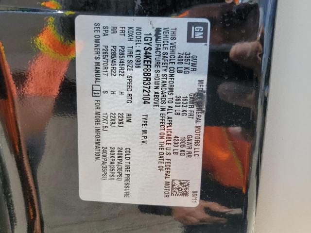 1GYS4KEF8BR372104 - 2011 CADILLAC ESCALADE ESV PLATINUM Qara foto 13