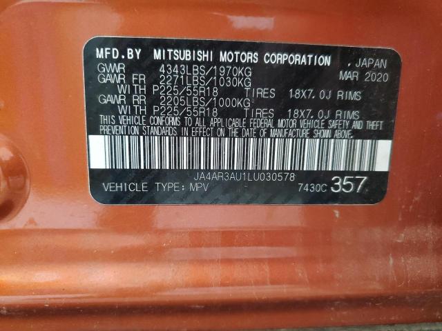 JA4AR3AU1LU030578 - 2020 MITSUBISHI OUTLANDER ES 橙色 照片 14