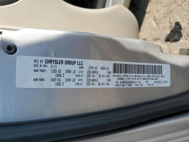 2A4RR5DG6BR694410 - 2011 CHRYSLER TOWN & COU TOURING 银色 照片 12