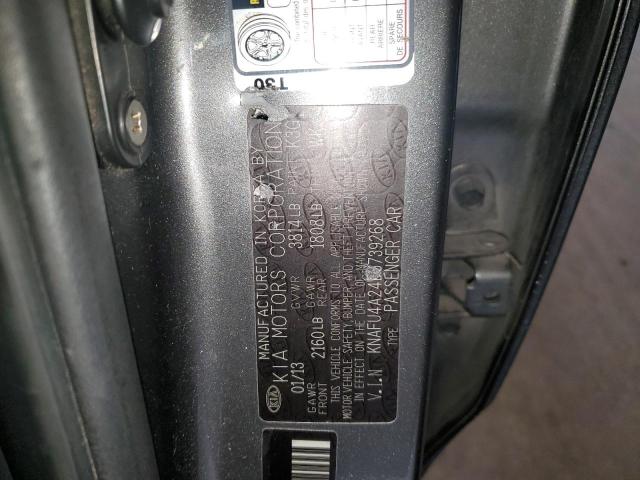 KNAFU4A24D5739268 - 2013 KIA FORTE EX 灰色 照片 12