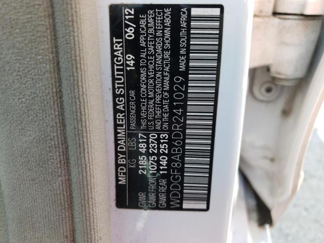 WDDGF8AB6DR241029 - 2013 MERCEDES-BENZ C300 300 4MATIC WHITE photo 12