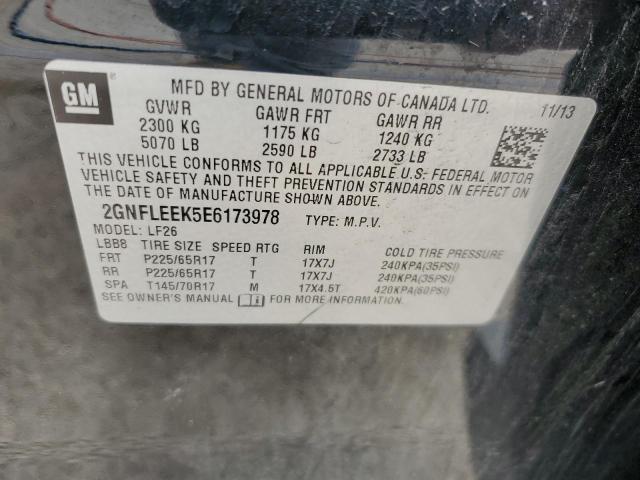 2GNFLEEK5E6173978 - 2014 CHEVROLET EQUINOX LS შავი ფოტო 13