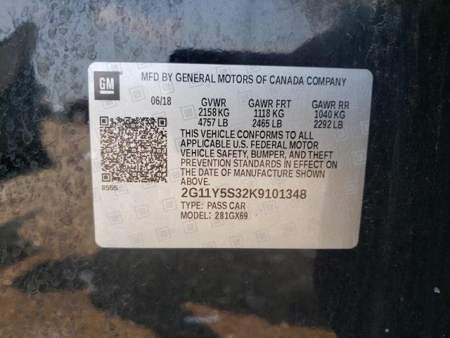 2G11Y5S32K9101348 - 2019 CHEVROLET IMPALA LS BLACK photo 12