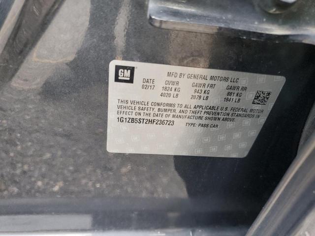 1G1ZB5ST2HF236723 - 2017 CHEVROLET MALIBU LS CHARCOAL photo 12