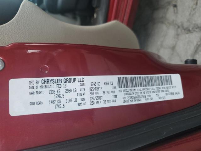 2C4RC1BG4DR647849 - 2013 CHRYSLER TOWN & COU TOURING RED photo 12