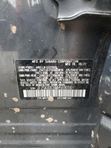 JF2SKAXC6MH569016 - 2021 SUBARU FORESTER TOURING Grafit foto 13