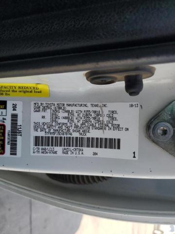 5TFRM5F15EX070746 - 2014 TOYOTA TUNDRA DOUBLE CAB SR/SR5 WHITE photo 10