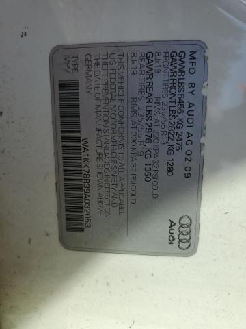 WA1KK78R39A032053 - 2009 AUDI Q5 3.2 WHITE photo 13