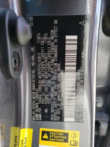 5TDKK3EH4AS006837 - 2010 TOYOTA HIGHLANDER SE CHARCOAL photo 13