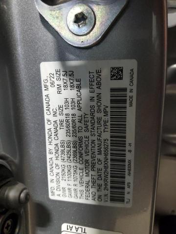 2HKRW2H8XNH656275 - 2022 HONDA CR-V EXL 银色 照片 14