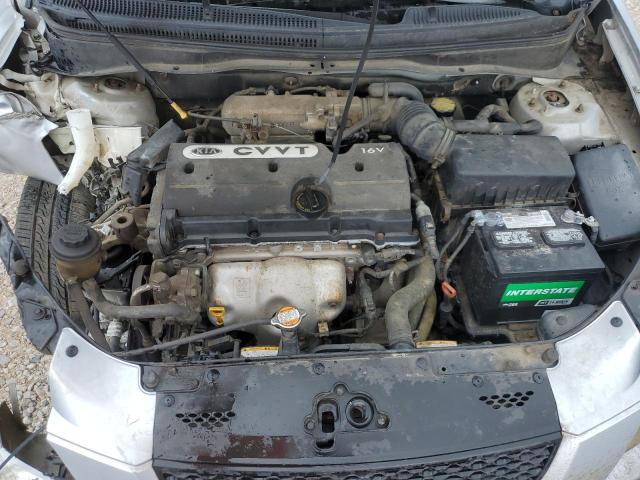 KNADE123886297914 - 2008 KIA RIO BASE SILVER photo 11
