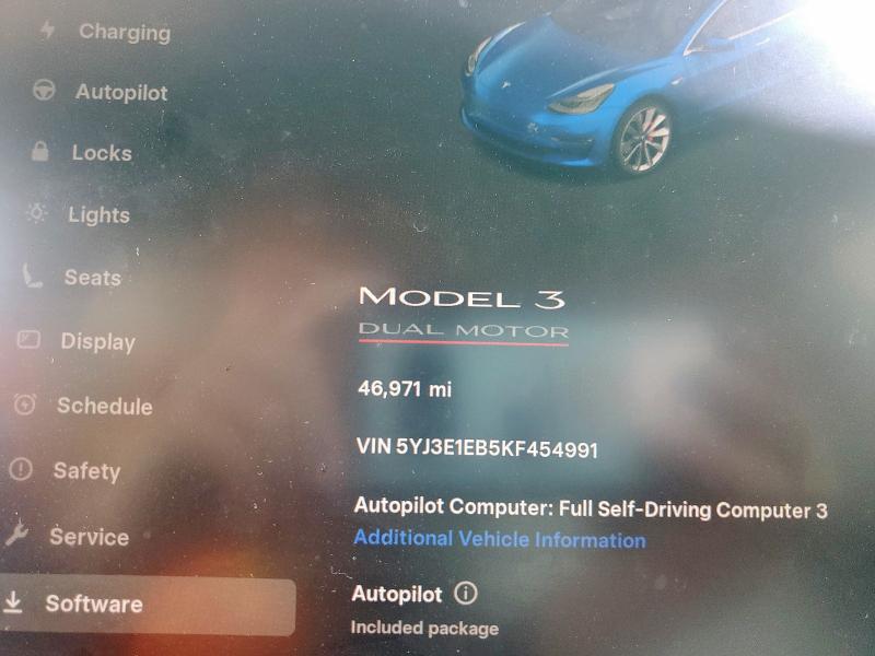 5YJ3E1EB5KF454991 - 2019 TESLA MODEL 3 BLUE photo 9