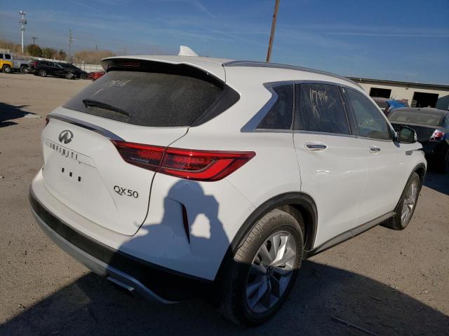 3PCAJ5BB8MF117846 - 2021 INFINITI QX50 LUXE WHITE photo 4