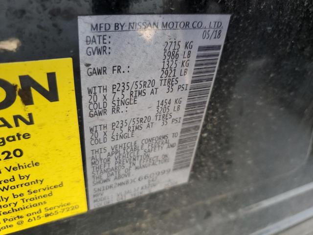 5N1DR2MN8JC660999 - 2018 NISSAN PATHFINDER S Negro foto 13