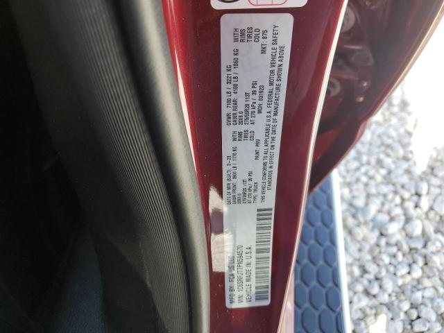 1C6SRFJT7PN594570 - 2023 RAM 1500 LARAMIE MAROON photo 12