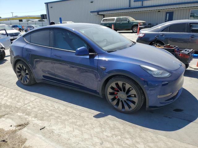 5YJYGDEF1MF073050 - 2021 TESLA MODEL Y Niebieski zdjęcie 4