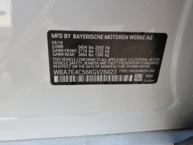 WBA7E4C56KGV28423 - 2019 BMW 740 XI თეთრი ფოტო 12