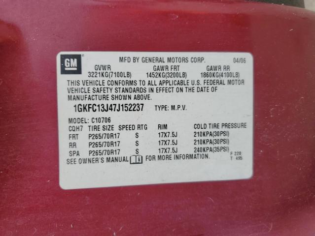 1GKFC13J47J152237 - 2007 GMC YUKON BURGUNDY photo 13