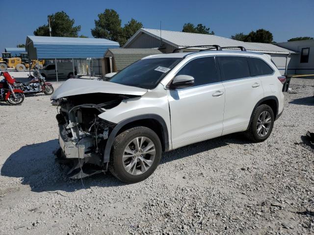 5TDKKRFH8FS063289 - 2015 TOYOTA HIGHLANDER XLE WHITE photo 1