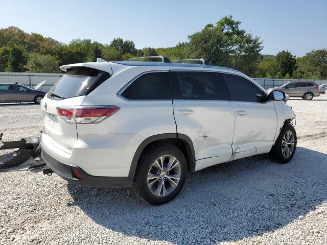 5TDKKRFH8FS063289 - 2015 TOYOTA HIGHLANDER XLE WHITE photo 3