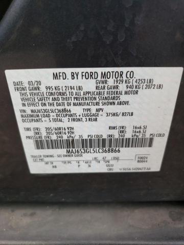 MAJ6S3GL5LC368866 - 2020 FORD ECOSPORT SE GRAY photo 13