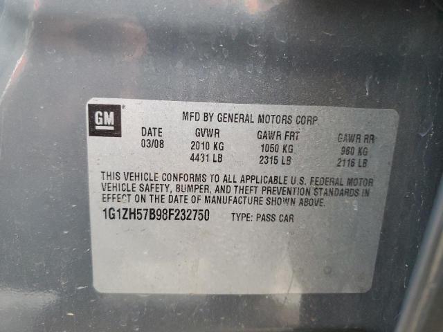 1G1ZH57B98F232750 - 2008 CHEVROLET MALIBU 1LT 石墨色 照片 12