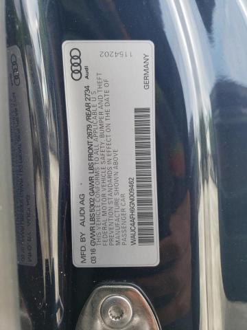 WAUC4AFH6GN009462 - 2016 AUDI S5 PREMIUM PLUS 灰色 照片 12