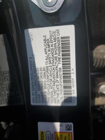 1HGCV2F31NA001558 - 2022 HONDA ACCORD SPORT 黑色 照片 12