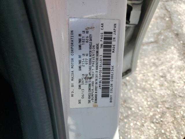 JM1BL1UP0D1844813 - 2013 MAZDA 3 I WHITE photo 13