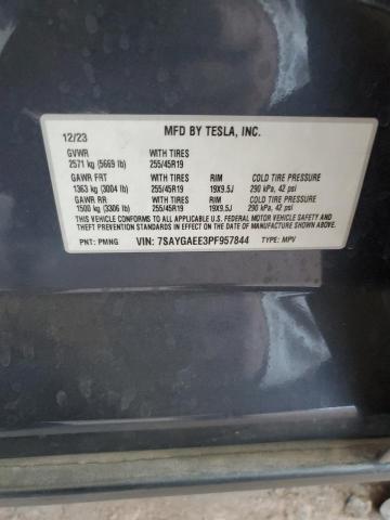 7SAYGAEE3PF957844 - 2023 TESLA MODEL Y رمادي صورة 12