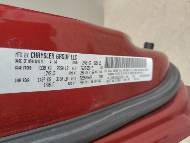 2C4RC1BG9ER358211 - 2014 CHRYSLER TOWN & COU TOURING BURGUNDY photo 13