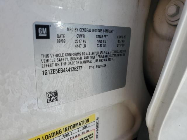 1G1ZE5EB4A4136277 - 2010 CHEVROLET MALIBU LTZ თეთრი ფოტო 12