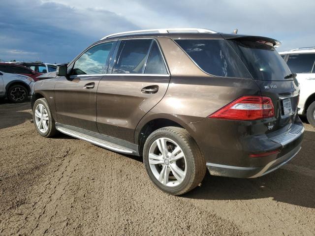 4JGDA5HB8CA002428 - 2012 MERCEDES-BENZ ML 350 4MATIC BROWN photo 2