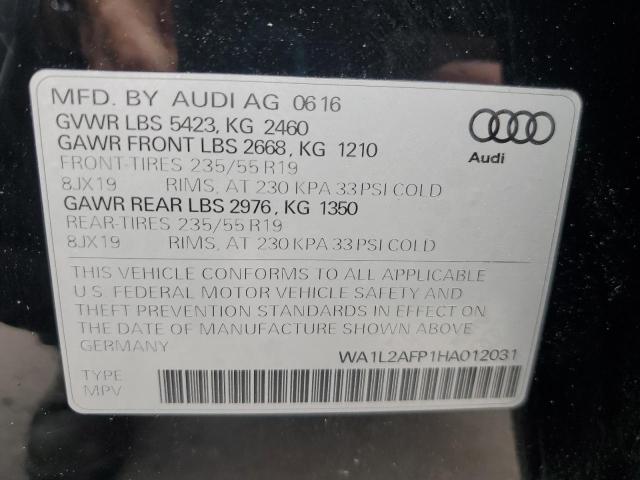 WA1L2AFP1HA012031 - 2017 AUDI Q5 PREMIUM PLUS შავი ფოტო 14