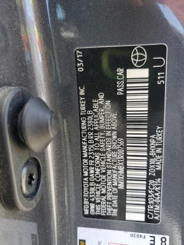 NMTKHMBX1JR007569 - 2018 TOYOTA C-HR XLE GRAY photo 14
