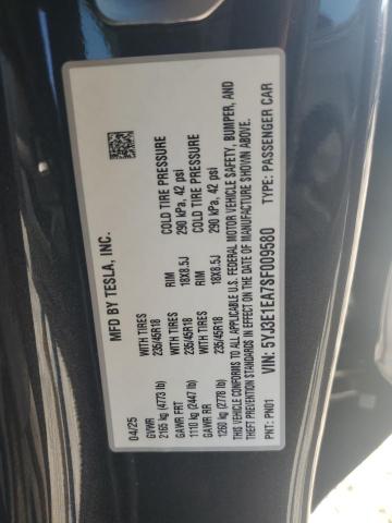 5YJ3E1EA7SF009580 - 2025 TESLA MODEL 3 CHARCOAL photo 13