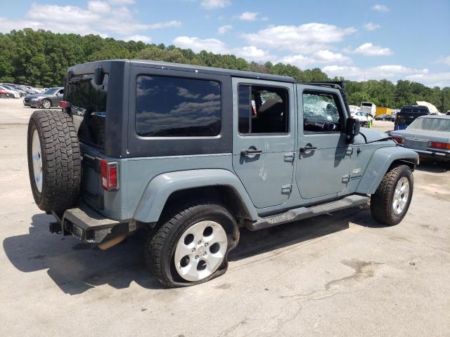 1C4BJWEG0EL117503 - 2014 JEEP WRANGLER U SAHARA GRAY photo 3