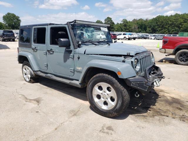 1C4BJWEG0EL117503 - 2014 JEEP WRANGLER U SAHARA GRAY photo 4