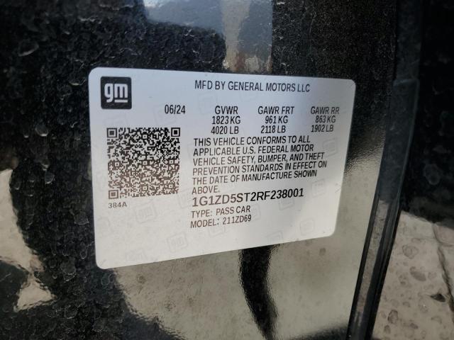 1G1ZD5ST2RF238001 - 2024 CHEVROLET MALIBU LT BLACK photo 13