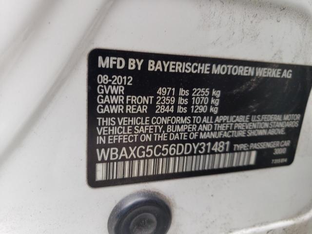 WBAXG5C56DDY31481 - 2013 BMW 528 I WHITE photo 12