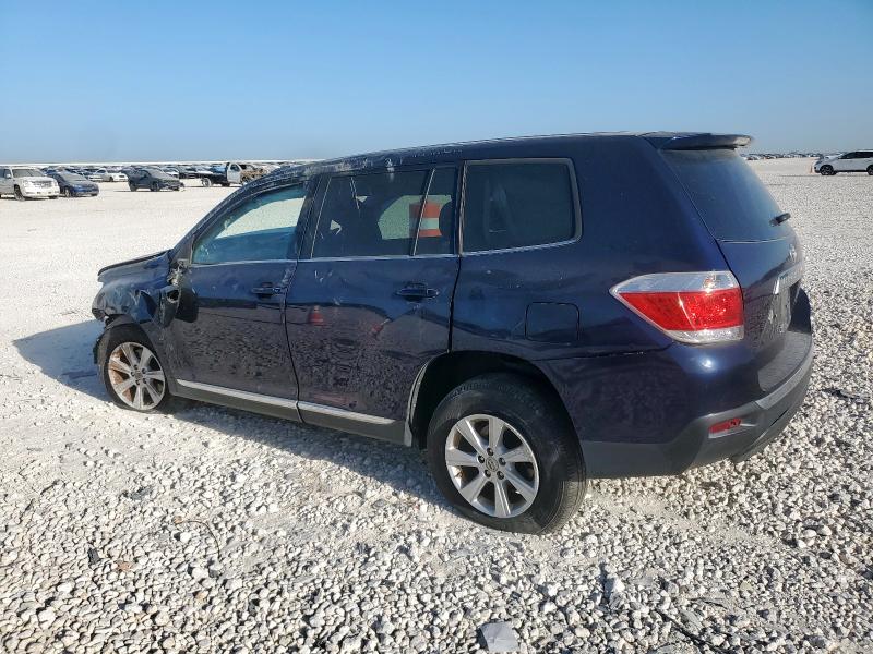 5TDBK3EH6DS186973 - 2013 TOYOTA HIGHLANDER BASE Синий фото 2